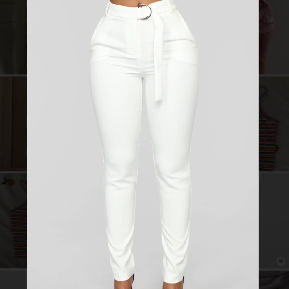 Fashion nova white pants brand new with tags